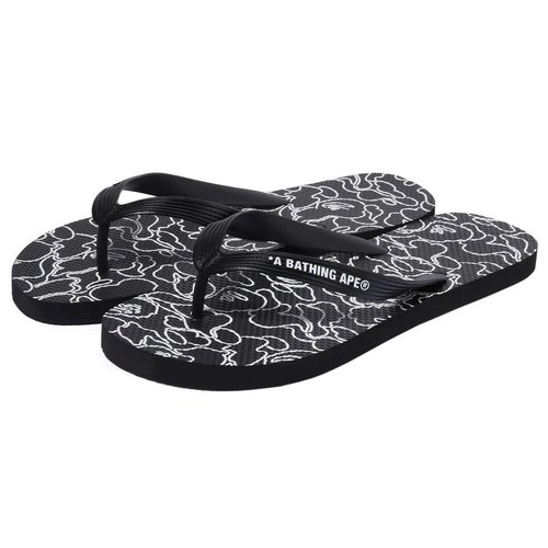A Bathing Ape ABC Neon Camo Beach Sandals black - Black - 1K30191003BLK
