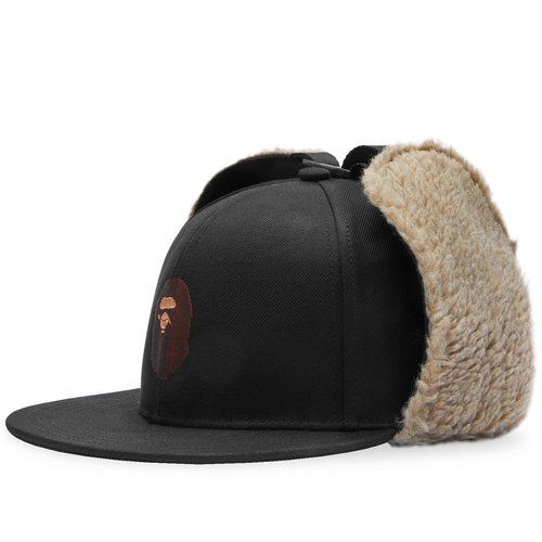 A Bathing Ape Ape Head Earmuffs Cap - Black - 001CPJ801010M-BLK