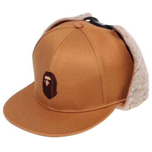 A Bathing Ape Ape Head Earmuffs Cap brown - Brown - 1J80180010BRW