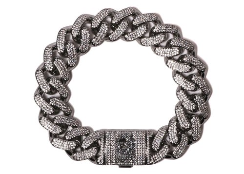 A Bathing Ape Ape Head Fat Bracelet - Silver