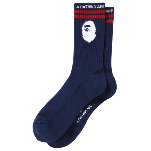 A Bathing Ape Ape Head Line Socks navy - Navy - 1I30184007NVY