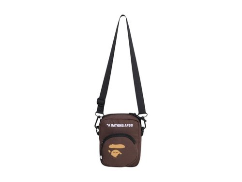 A Bathing Ape Ape Head Mini Bag - Brown - 1L30-190-006