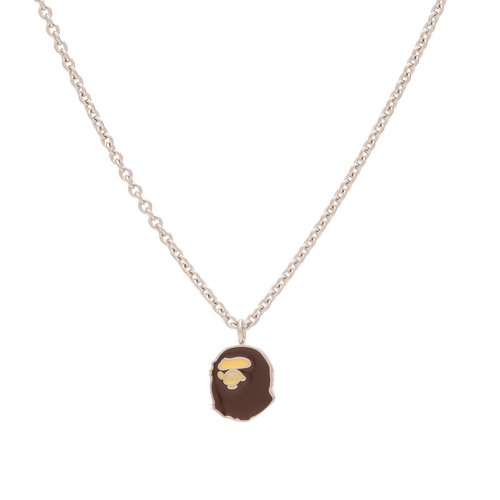 A Bathing Ape Ape Head Necklace - Brown - 001GDL801022M-BRN