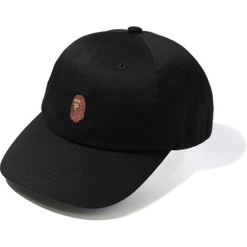A Bathing Ape Ape Head One Point Panel Cap - Black