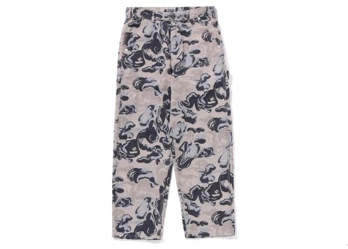 A Bathing Ape Art Camo Gobelin Work Pants - Blue