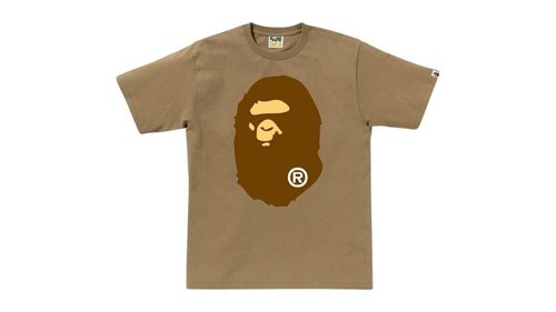 A Bathing Ape Big Ape Head SS25 Tee Shirt - Beige - 1K80110002BEI