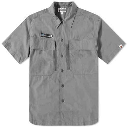 A Bathing Ape Big Pocket Shirt - Grey - 001SRJ301004M-GRY