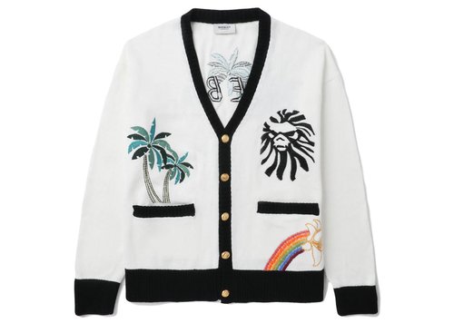 A Bathing Ape Black Ape Head Embroidery Cardigan - Pink - 1J20-120-001