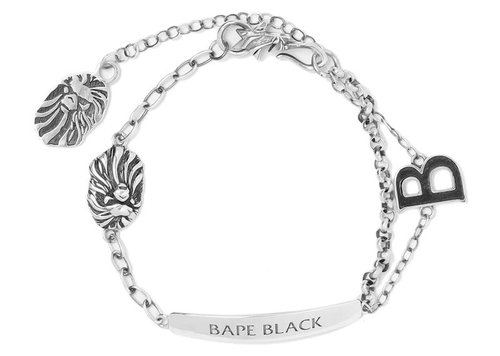 A Bathing Ape Black I Bracelet - Silver