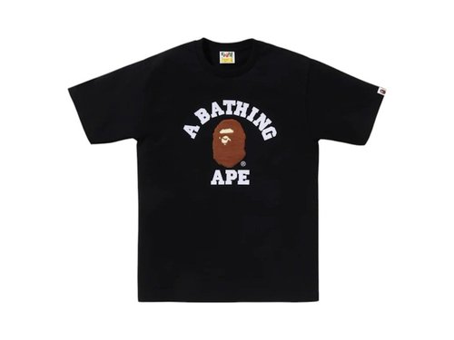 A Bathing Ape Boa College Bapec Tee Shirt - Black
