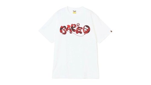 A Bathing Ape Camo A Bathing Ape Balloon Tee Shirt - White Blue - 1L80-110-020