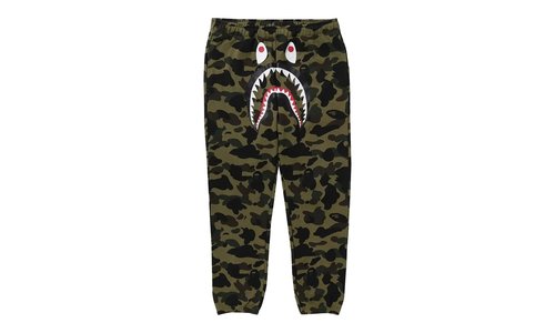 A Bathing Ape Camo Shark Sweat Pants - 0ZXPTM152006MGRX00S