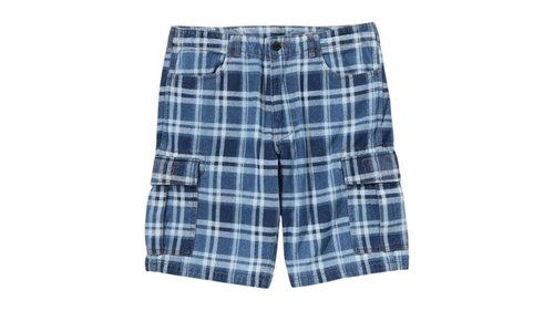 A Bathing Ape Check 6 Pocket Denim Shorts - Indigo - 1K30-151-003
