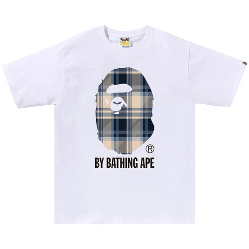A Bathing Ape Check By Bathing Ape Tee - Black/Red - 1L80-110-022