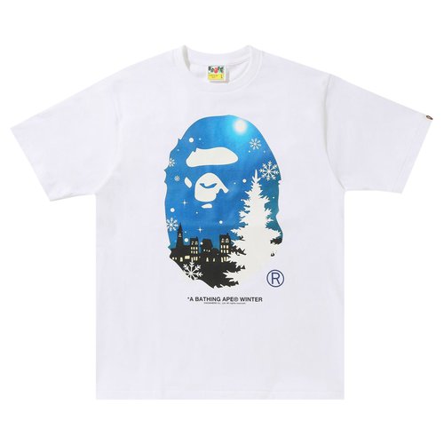 A Bathing Ape Christmas Ape Head Glow In The Dark Tee - 1H70-110-014