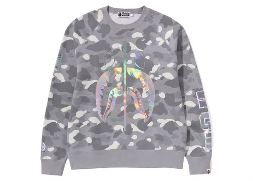 A Bathing Ape Sweatshirts City Camo Shark Crewneck SS24 'Gray