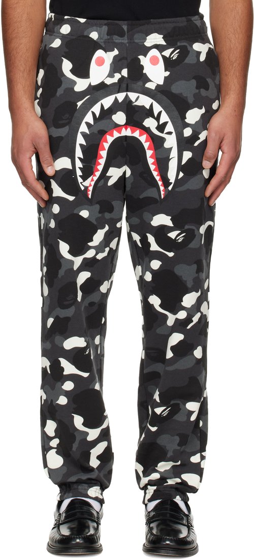 A Bathing Ape City Camo Shark Relaxed Fit Sweatpants - White - 001PTL801312M