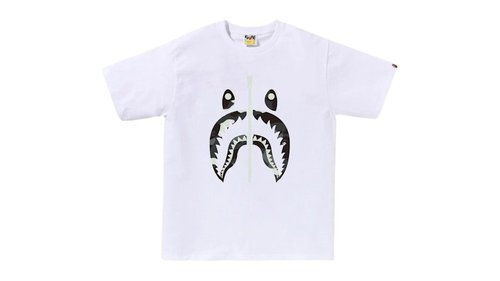 A Bathing Ape City Camo Shark Tee - White - 1L80-110-027