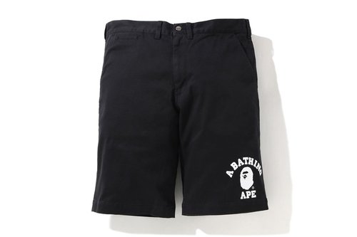 A Bathing Ape College Chino Shorts - Black
