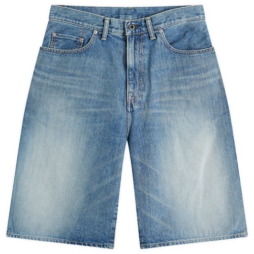 A Bathing Ape College Denim Shorts - Light Indigo - 001DSK301001M-LID