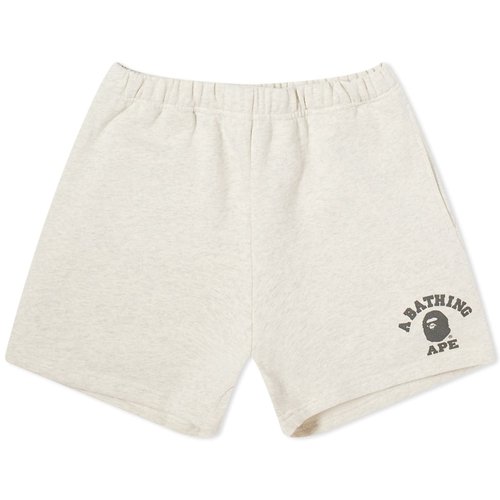 A Bathing Ape College Sweat Shorts - Gray - 001SPJ802001L-GRY