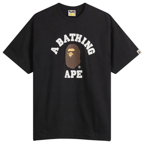 A Bathing Ape College T-Shirt - Black - 001TEM301001M-BLK