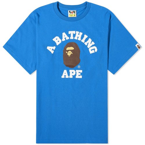 A Bathing Ape College T-Shirt - Blue - 001TEJ801001M-BLU
