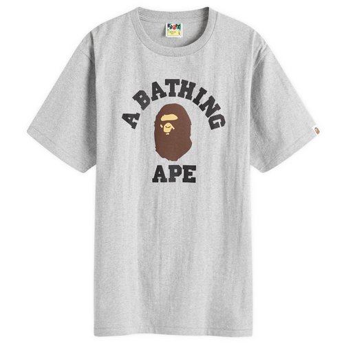A Bathing Ape College T-Shirt - Grey - 001TEK301001M-GRY
