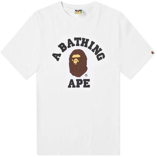 A Bathing Ape College T-Shirt - White - 001TEI801001M-WHT