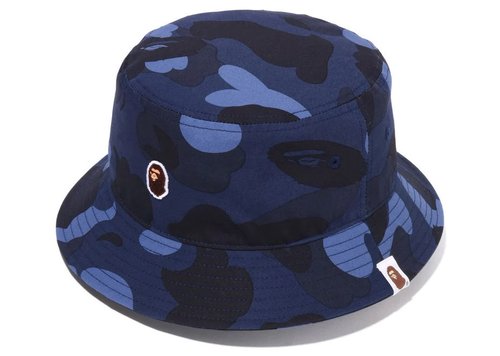 A Bathing Ape Camo Bucket Hat FW23 - Navy Blue