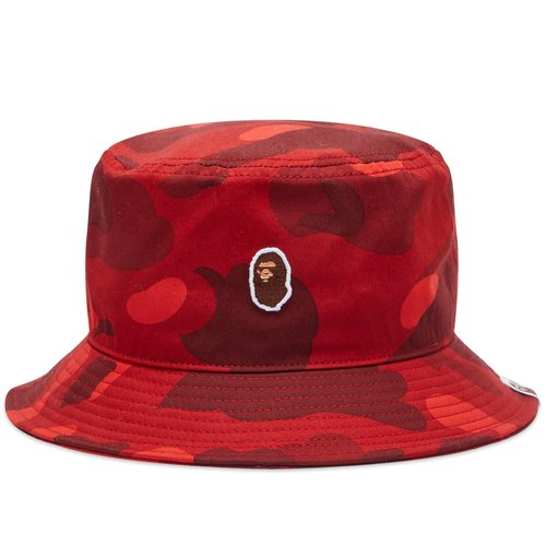 A Bathing Ape Color Camo Bucket Hat - Red - 001HTJ801007M-RED