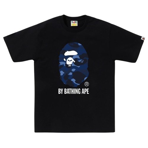 A Bathing Ape Color Camo By Bathing Ape Tee black navy - Black/Navy - 1K80110019BK3