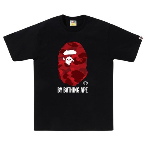 A Bathing Ape Color Camo By Bathing Ape Tee black red - Black/Red - 1K80110019BKB