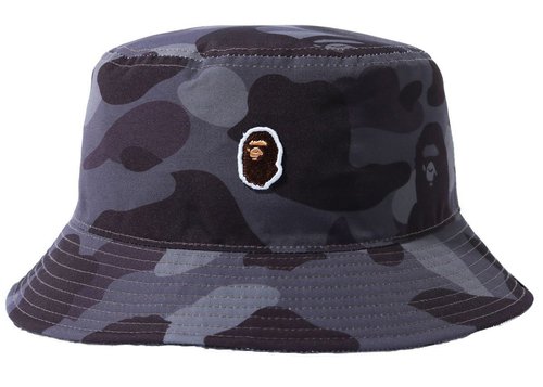 A Bathing Ape Camo One Point Bucket Hat - Burgundy