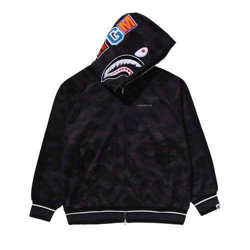 A Bathing Ape Color Camo Shark Relaxed Fit Hoodie Track Jacket - 1L80-115-312