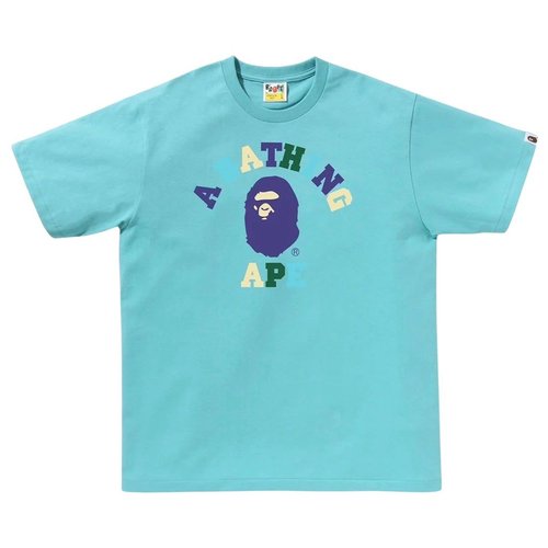 A Bathing Ape Colors College Tee blue - Blue - 1L30110019BLU