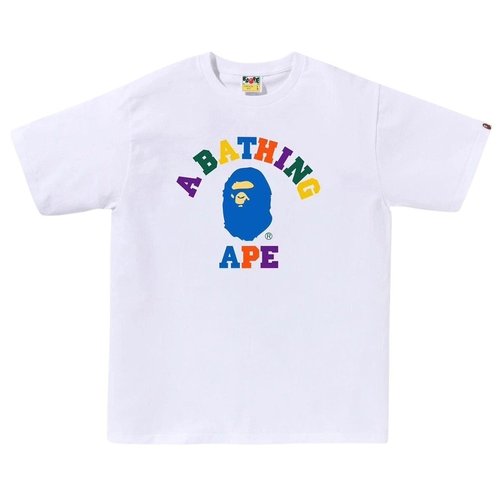 A Bathing Ape Colors College Tee white - White - 1K30110014WHT