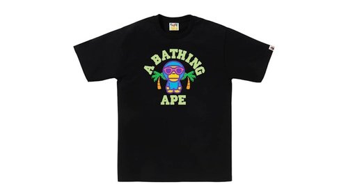 A Bathing Ape Colors Milo College Summer Tee | Size XL - Pink - 2L30-110-011