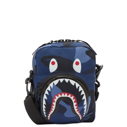A Bathing Ape Colour Camo Shark Mini Bag - Navy - 001SGL801002M-NVY