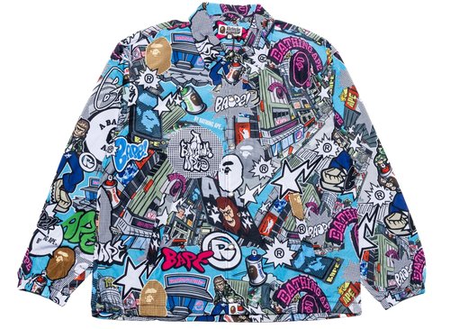 A Bathing Ape Comic Art Coach Jacket 'Multi-Color' - 0ZXLJM140308M ...