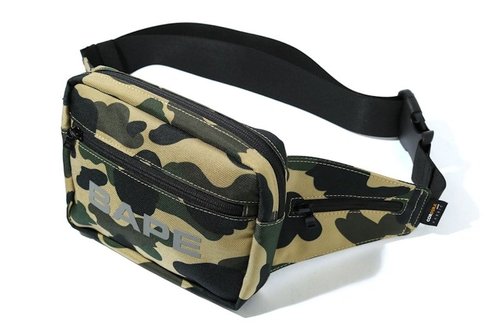 A Bathing Ape Cordura 1st Camo Waist Bag - Yellow