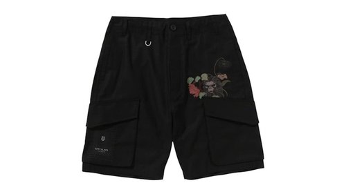 A Bathing Ape Cross Stitched Army Shorts - Black - 1L30-153-327
