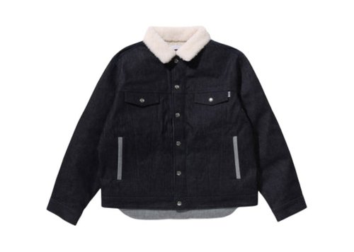 A Bathing Ape Down Wide Denim Jacket - Black - 1L70-144-005