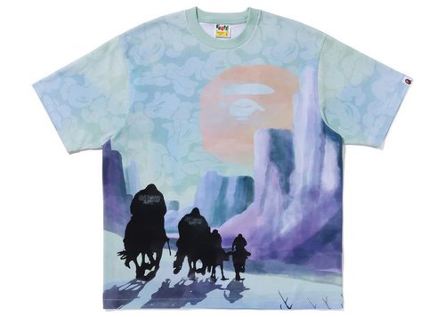 A Bathing Ape Forbidden Zone Tee - Multicolor - 1J30-109-058