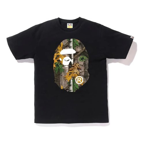 A Bathing Ape Forest Camo Big Ape Head T-shirt - Black/Beige - TBD-BAPE-7