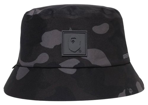 A Bathing Ape GORETEX Camo Bucket Hat - Black - 1J70-181-011