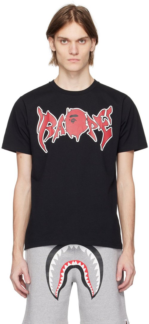 A Bathing Ape Graffiti TShirt 'Black' 001CSI801008M Solesense