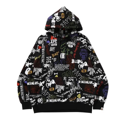 A Bathing Ape Hand Draw Pullover Hoodie | Size L - White - 1K30-114-301
