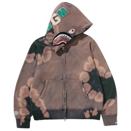 A Bathing Ape Hand Dye Shark Full Zip Hoodie green - Green - 1L30115002GRN