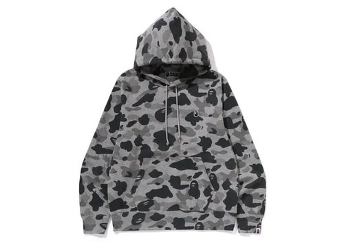 A Bathing Ape Heather Camo Pullover Hoodie - Gray - 1K80-114-004